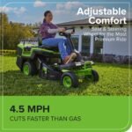 60V 30″ CrossoverT Riding Lawn Tractor with (4) 8.0 Ah Batteries and 600-Watt Charger - Image 8