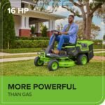 60V 30″ CrossoverT Riding Lawn Tractor, Bagger Included, (4) 8.0 Ah (1) 20.0Ah Batteries and 600-Watt Charger - Image 5
