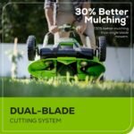 60V 25″ Self-Propelled Lawn Mower 4-pc Combo Kit: (2) 4.0 Ah Batteries and Dual-Port Charger - Image 10
