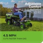 60V 30″ CrossoverT Riding Lawn Tractor, Bagger Included, (4) 8.0 Ah (1) 20.0Ah Batteries and 600-Watt Charger - Image 7