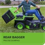 60V 30″ CrossoverT Riding Lawn Tractor, Bagger Included, (4) 8.0 Ah (1) 20.0Ah Batteries and 600-Watt Charger - Image 8