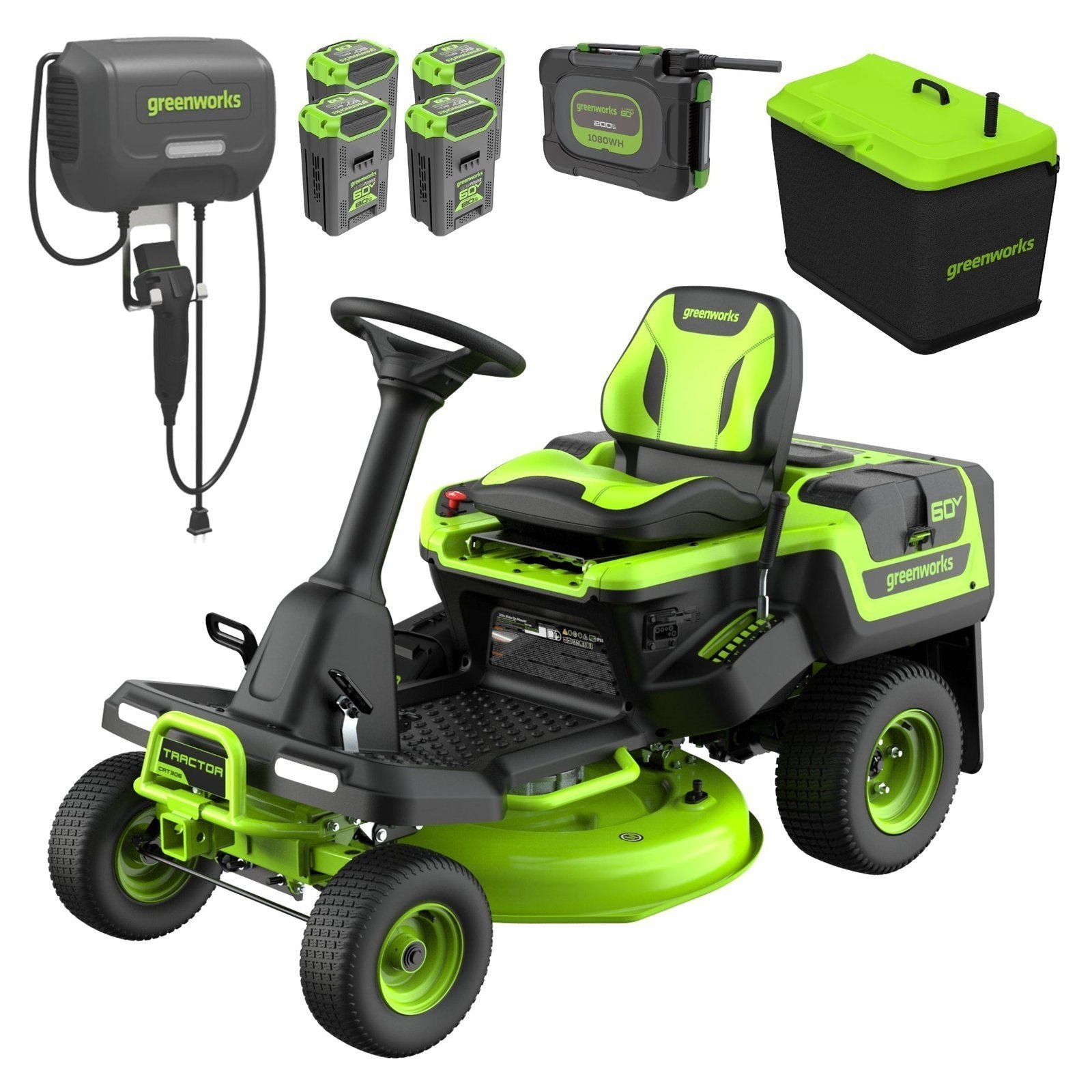 ATFGWTKit-1_808b5888-6e0e-42ef-b345-85032031eeca.jpg 60V 30″ CrossoverT Riding Lawn Tractor, Bagger Included, (4) 8.0 Ah (1) 20.0Ah Batteries and 600-Watt Charger - Image 1