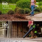 60V 25″ Cordless Battery Self-Propelled Mower Combo Kit, Blower: (2) 4.0 Ah Batteries and Dual-Port Charger - Image 6