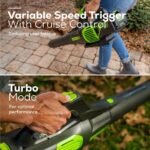 60V 25″ Cordless Battery Self-Propelled Mower Combo Kit, Blower: (2) 4.0 Ah Batteries and Dual-Port Charger - Image 7