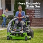 60V 42″ Electric CrossoverZ Zero Turn Mower with (4) 8 Ah Batteries and (2) Dual-Port Turbo Chargers - Image 12