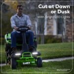 60V 30” CrossoverT Riding Lawn Tractor with (2) 8.0 Ah, (2) 4.0 Ah Batteries & 600-Watt Charger - Image 13