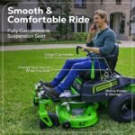 60V 42″ Electric CrossoverZ Zero Turn Mower with (4) 8 Ah Batteries and (2) Dual-Port Turbo Chargers - Image 14
