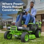 60V 30” CrossoverT Riding Lawn Tractor with (2) 8.0 Ah, (2) 4.0 Ah Batteries & 600-Watt Charger - Image 16