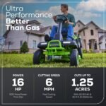60V 30” CrossoverT Riding Lawn Tractor with (2) 8.0 Ah, (2) 4.0 Ah Batteries & 600-Watt Charger - Image 5
