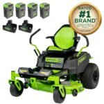 60V 42″ Electric CrossoverZ Zero Turn Mower with (4) 8 Ah Batteries and (2) Dual-Port Turbo Chargers - Image 3